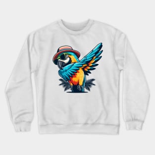 dabbing parrot tropical bird lover Crewneck Sweatshirt